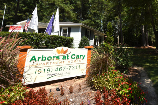Arbors at Cary Apartment Homes 919-467-7311 sign